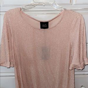 Blush sparkle blouse